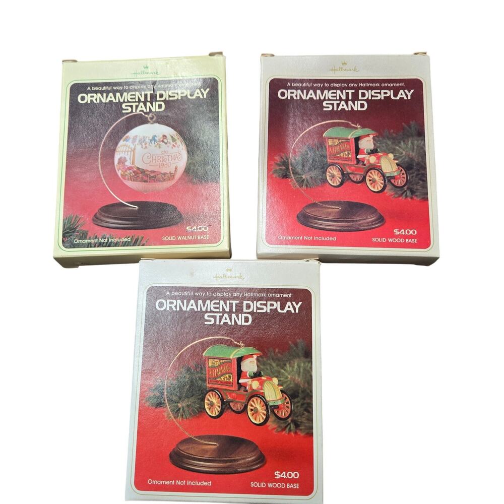 Vintage Hallmark Ornament Display Stands - Set of 3 - 1980s